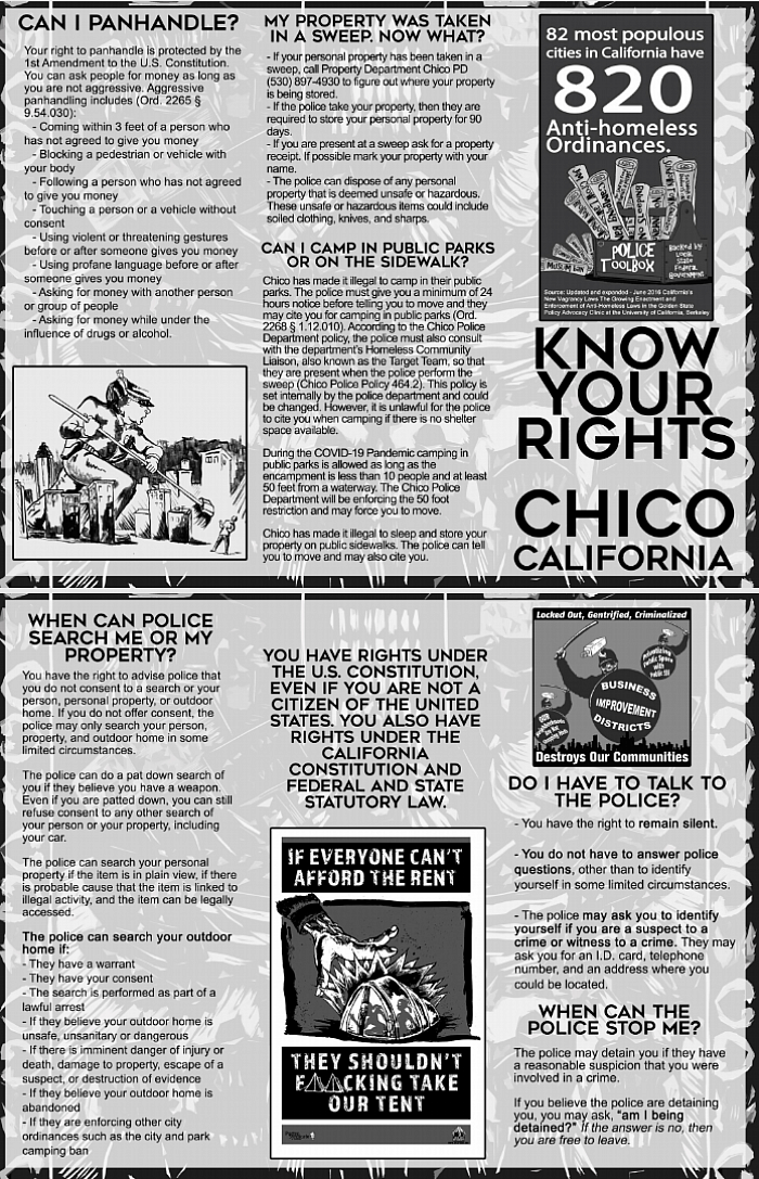 KNOW YOUR RIGHTS CHICO!