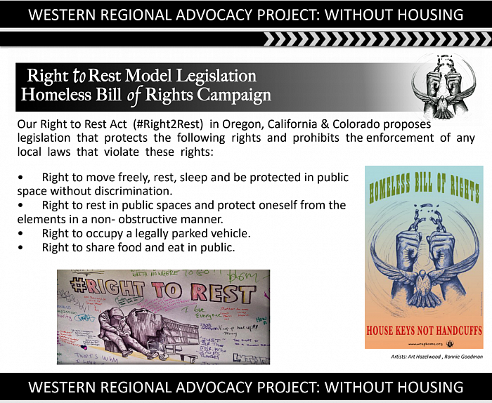 WE SUPPORT RIGHT TO REST LEGISLATION IN CA!